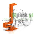 Parking rowerowy BikeStop 02 z ławką 04 i dodatkowymi stojakami na 6 rowerów linia MODE