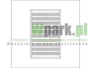 Moduł ściany bocznej lub tylnej wysokość 1600 mm szerokość 1000 mm wypełnienie deski iglaste