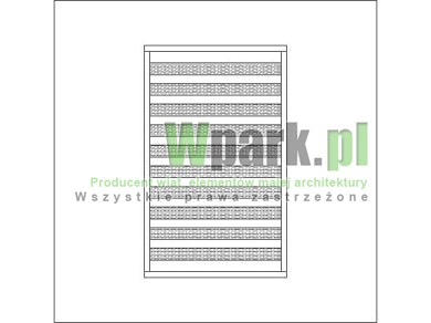 Moduł ściany bocznej lub tylnej wysokość 1600 mm szerokość 1000 mm wypełnienie deski iglaste