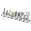 Stojak rowerowy aluminiowy na 6 stanowisk (kod:3033/6P/A/P) dwustronny