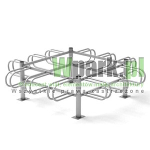 Stojak  rowerowy aluminiowy na 12 stanowiska (kod:3060/12C/A/PW)