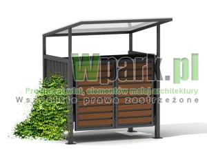 Wiata śmietnikowa BOKS 05 na dwa pojemniki do 240 L