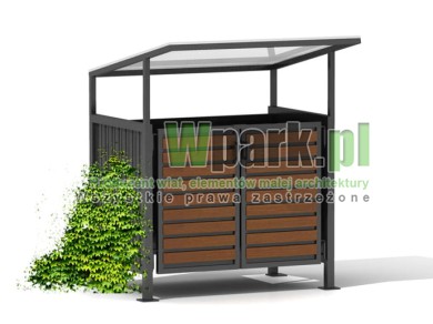 Wiata śmietnikowa BOKS 05 na dwa pojemniki do 240 L