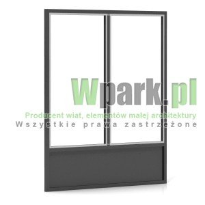 Moduł ściany bocznej lub tylnej wysokość 2000 mm szerokość 2000 mm wypełnienie poliwęglan lity z blachą