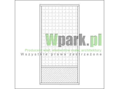 Moduł ściany bocznej lub tylnej wysokość 2000 mm szerokość 1000 mm wypełnienie siatka metalowa z blachą