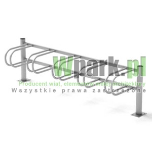 Stojak  rowerowy aluminiowy na 5 stanowisk (kod:3060/5/A/PW)