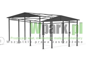 Wiata śmietnikowa TRIO 03 konstrukcja nośna