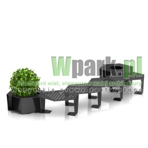 Ławka BEEA 08 z donicą i koszem