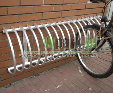 Stojak aluminiowy ścienny na 10/11/12  stanowisk (kod:3062/400/A/S)