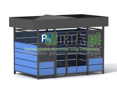 Wiata na rowery MODE 10 zamykana - na 9 rowerów 