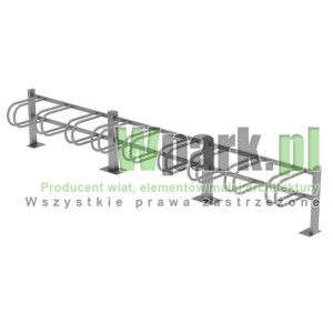 Stojak  rowerowy aluminiowy na 9 stanowisk (kod:3060/9/A/PW)