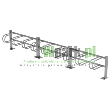 Stojak  rowerowy aluminiowy na 9 stanowisk (kod:3060/9/A/PW)