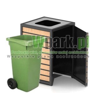 Osłona śmietnika BOKS mini 01 jeden pojemnik do 240 L