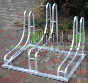 Stojak rowerowy  bocian stalowy ocynkowany na 3 stanowiska (kod:3033/3/S/P)