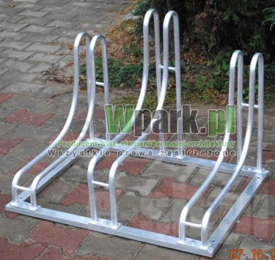 Stojak rowerowy  bocian stalowy ocynkowany na 3 stanowiska (kod:3033/3/S/P)
