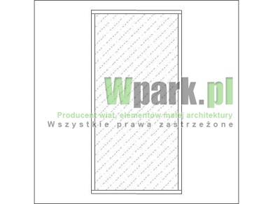 Moduł ściany bocznej lub tylnej wysokość 2000 mm szerokość 1000 mm wypełnienie poliwęglan lity
