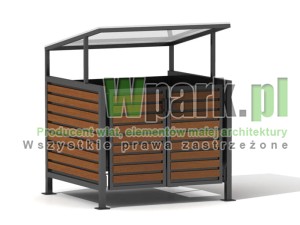 Wiata śmietnikowa BOKS 12 na jeden pojemnik do 1100 L