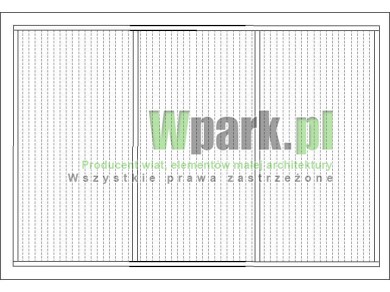 Moduł ściany bocznej lub tylnej wysokość 2000 mm szerokość 3000 mm wypełnienie poliwęglan komorowy