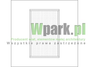 Moduł ściany bocznej lub tylnej wysokość 1600 mm szerokość 1000 mm wypełnienie poliwęglan komorowy