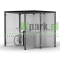 Wiata na rowery GLAS ściany szklane na 6 rowerów