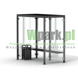 Palarnia GLAS z ławką ściany szklane