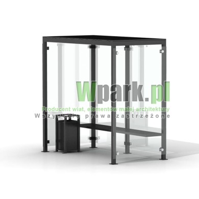 Palarnia GLAS z ławką ściany szklane