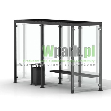 Palarnia GLAS 03 z ławką ściany szklane