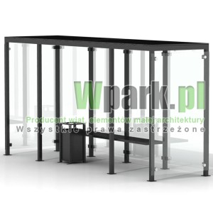 Palarnia GLAS 04 z ławką ściany szklane