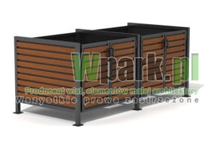 Osłona śmietnikowa BOKS 13 na dwa pojemnik do 1100 L