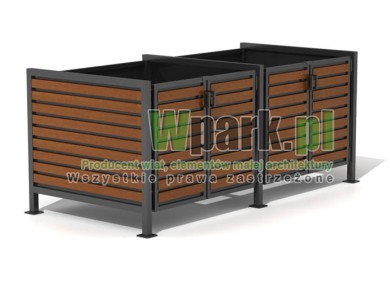 Osłona śmietnikowa BOKS 13 na dwa pojemnik do 1100 L