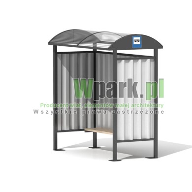 Przystanek DECO 03 ściany blacha falista