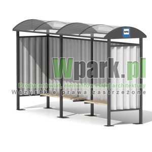 Przystanek DECO 04 ściany blacha falista