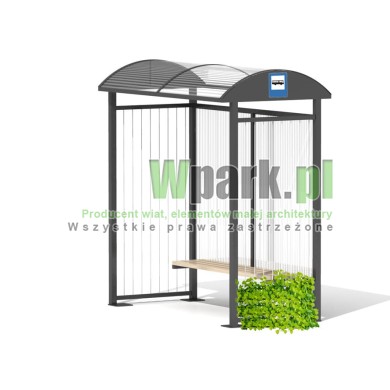 Przystanek DECO 11 ściany linki dla roślin, poliwęglan komorowy