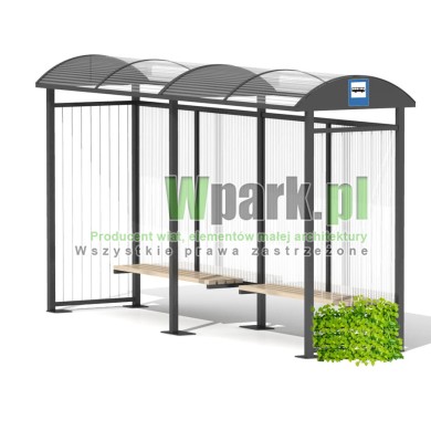 Przystanek DECO 12 ściany linki dla roślin, poliwęglan komorowy