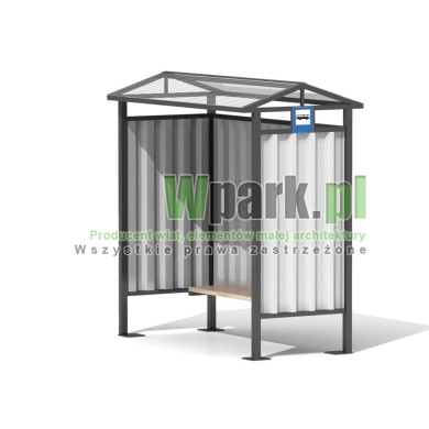 Przystanek TRIO 03 ściany blacha falista