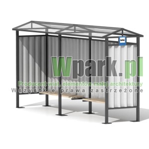 Przystanek TRIO 04 ściany blacha falista