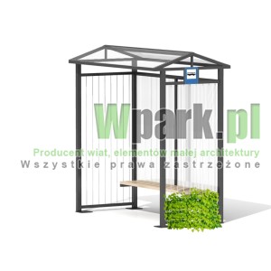 Przystanek TRIO 11 ściany linki dla roślin, poliwęglan komorowy