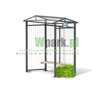 Przystanek TRIO 11 ściany linki dla roślin, poliwęglan komorowy