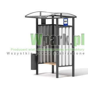 Przystanek HAPE 02 ściany blacha falista