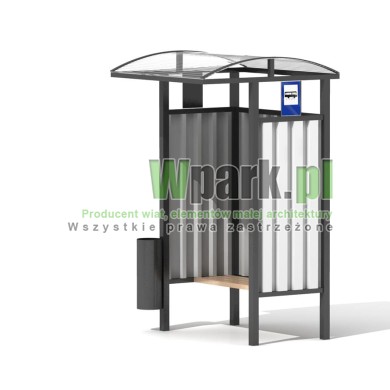 Przystanek HAPE 02 ściany blacha falista