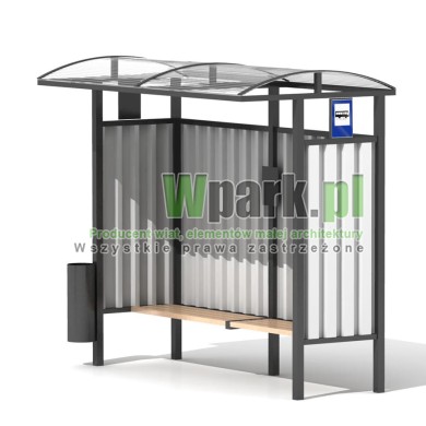 Przystanek HAPE 06 ściany blacha falista