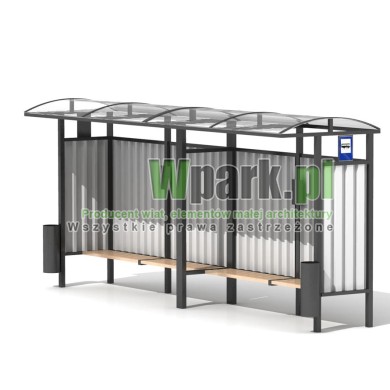 Przystanek HAPE 10 ściany blacha falista