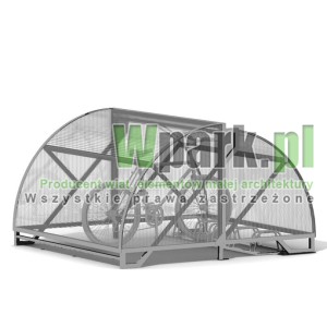Wiata na rowery ŻÓŁW aluminiowa - na 4 do 6 rowerów