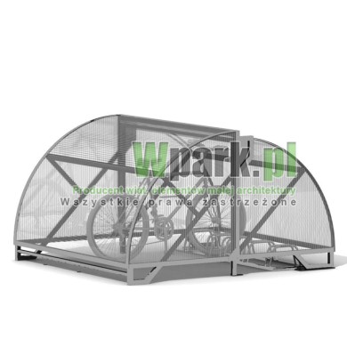 Wiata na rowery ŻÓŁW aluminiowa - na 4 do 6 rowerów