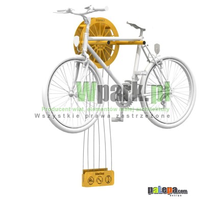 BikeStop MINI 02 do zawieszenia na ścianie z możliwością powieszenia roweru za ramę