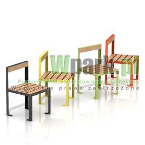 Ławka / siedzisko SIDE zestaw 4 szt