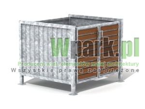 Osłona cynkowana BOKS 11 na jeden pojemnik do 1100 L