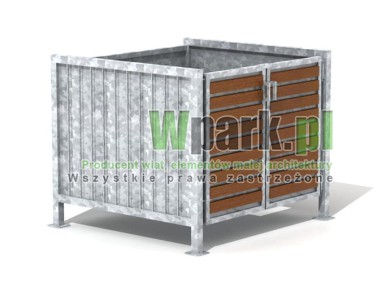 Osłona cynkowana BOKS 11 na jeden pojemnik do 1100 L