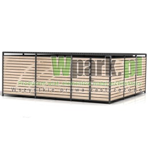 Wiata śmietnikowa PALEPA 13 wymiary 6000 mm na 6000 mm ściany drewno