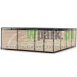 Wiata śmietnikowa PALEPA 15 wymiary 6000 mm na 8000 mm ściany drewno